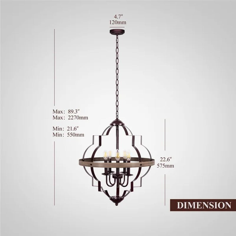 Gast 5 - Light Kitchen Island Globe Chandelier