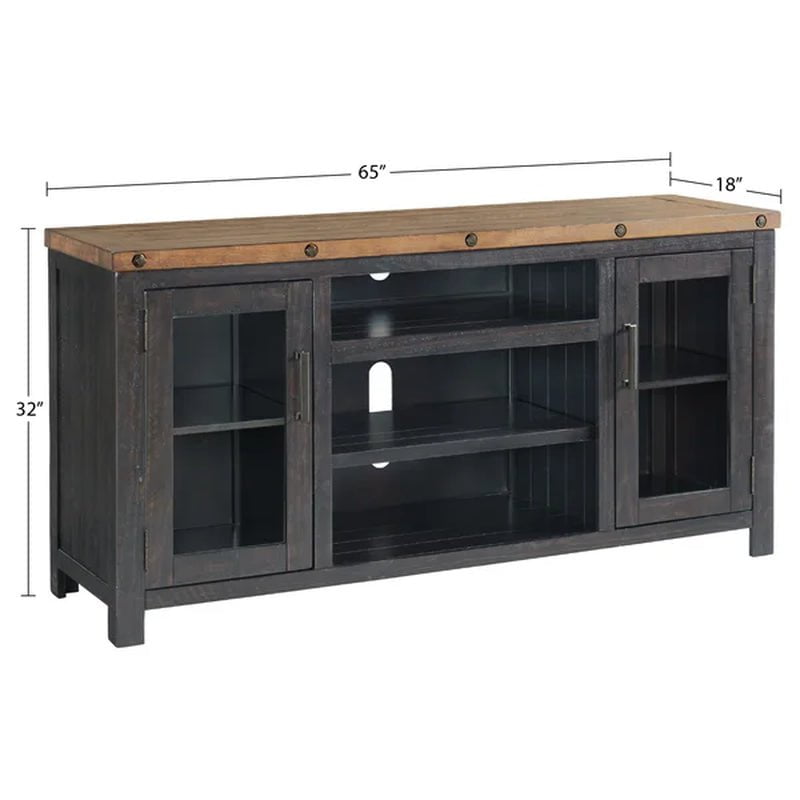 Caberfae 65" Solid Wood TV Stand with Storage
