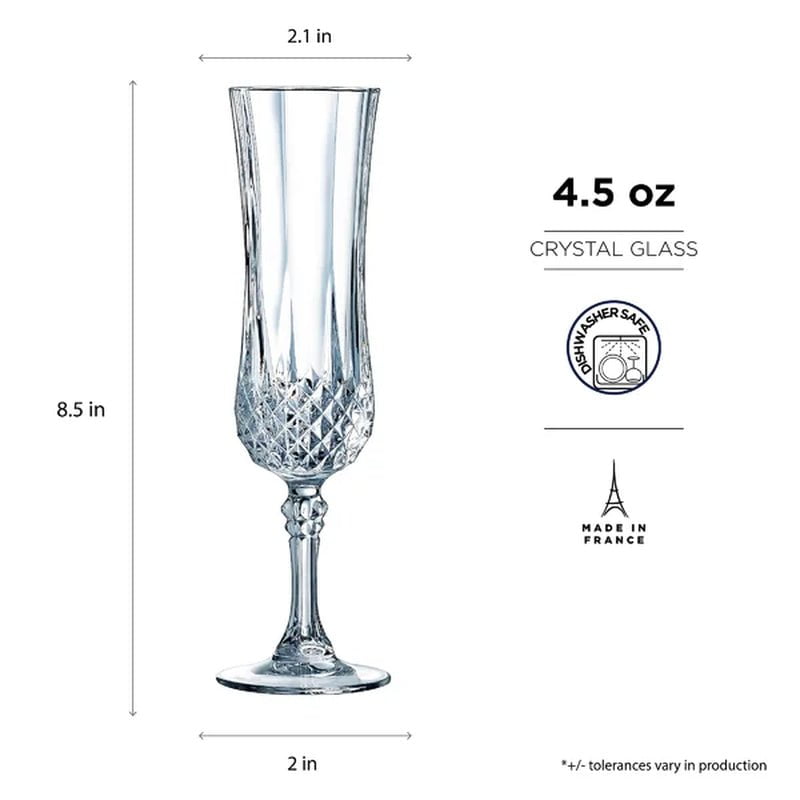 Longchamp 4.5 Oz. Lead Free Crystal Flute Set