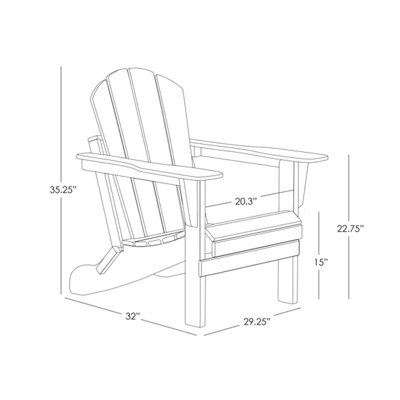 Shawnna HDPE Folding Adirondack Chair