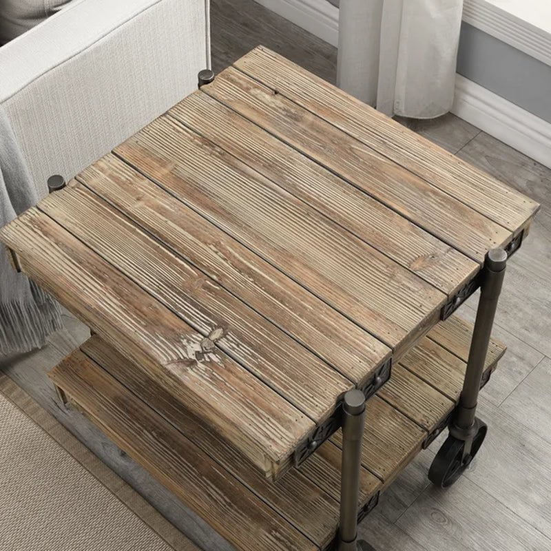 Factory 24'' Tall Floor Shelf End Table