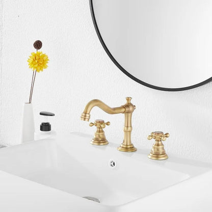 Widespread Faucet 2-Handle Bathroom Faucet with Drain Assembly