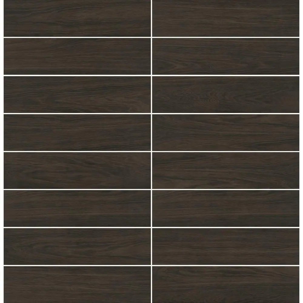 Burlington Walnut 6 In. X 24 In. Porcelain Floor and Wall Tile (14 Sq. Ft. / Case)