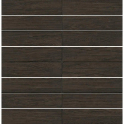 Burlington Walnut 6 In. X 24 In. Porcelain Floor and Wall Tile (14 Sq. Ft. / Case)