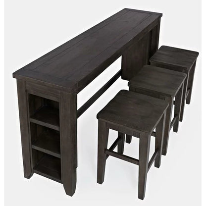 Flournoy 3 - Person Counter Height Pine Solid Wood Dining Set