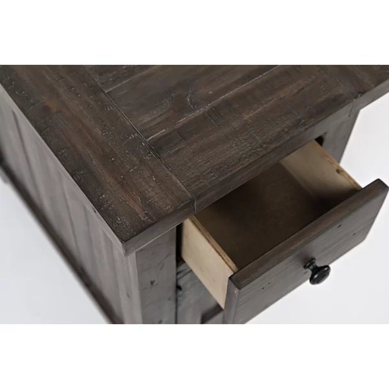 Westhoff 25'' Tall Solid Wood End Table with Storage
