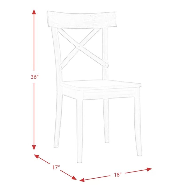 Eugley Cross Back Side Chair in Natural