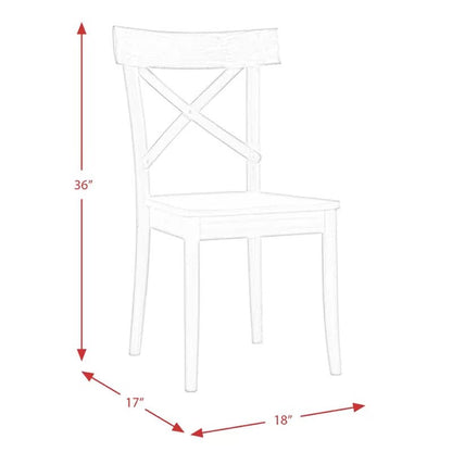 Eugley Cross Back Side Chair in Natural