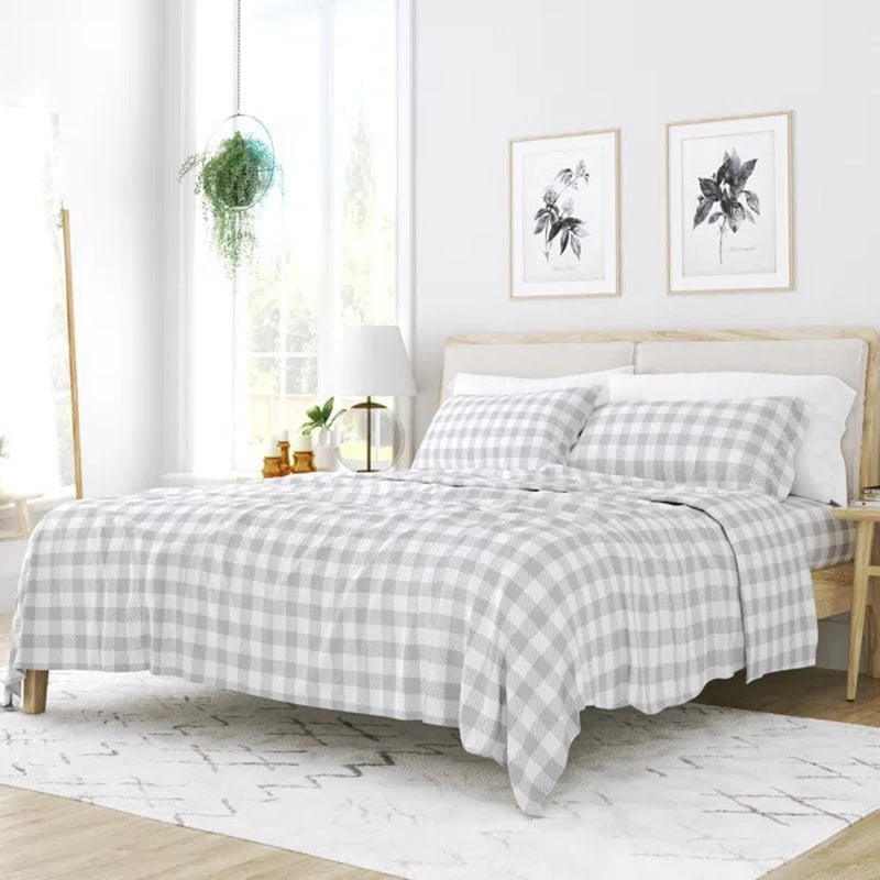 Mitchellville Country Plaid Pattern Microfiber Sheet Set