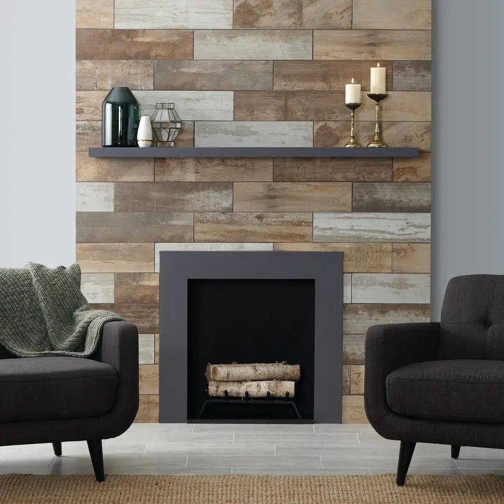 Montagna Wood Vintage Chic 6 In. X 24 In. Porcelain Floor and Wall Tile (14.53 Sq. Ft. / Case)