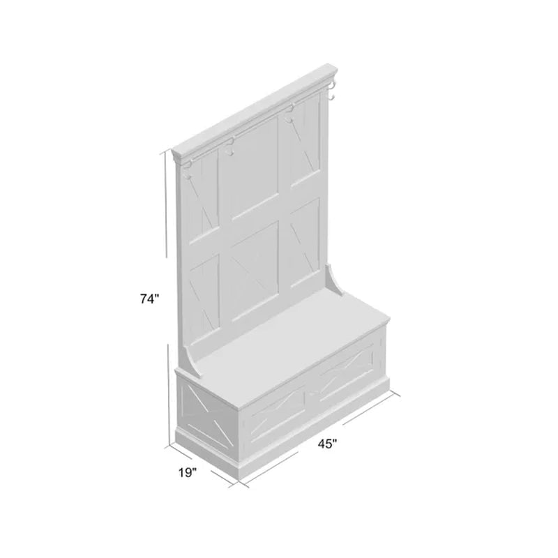 Lana 45'' Wide Hall Tree with Bench