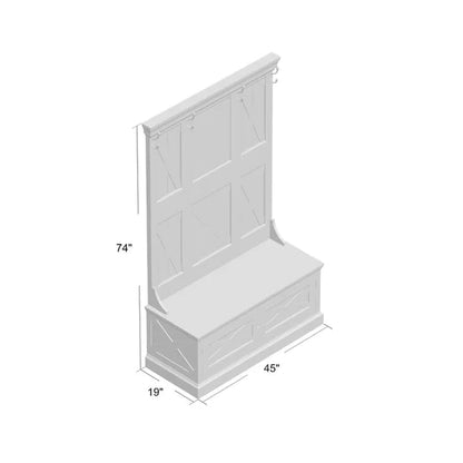 Lana 45'' Wide Hall Tree with Bench