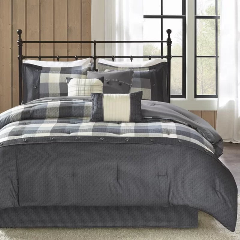 Schnitzer 7 Piece Herringbone Comforter Set