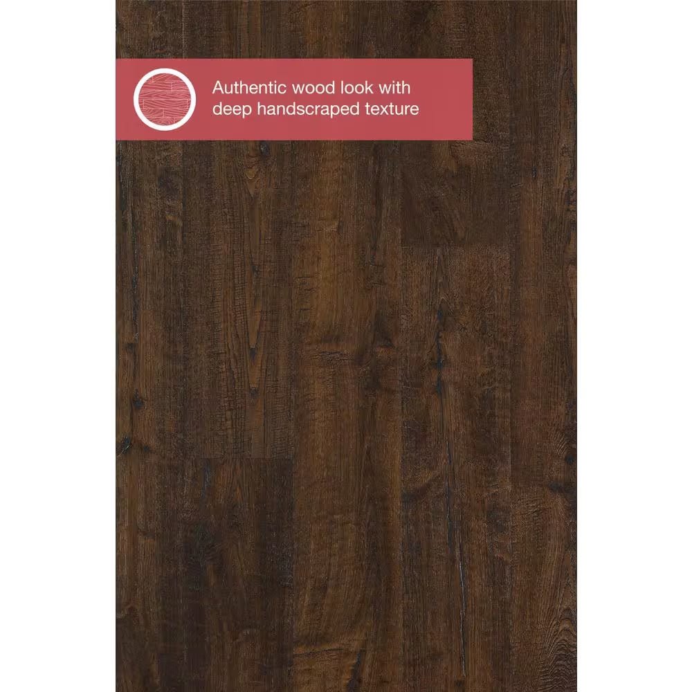 Outlast+ Java Scraped Oak 12 Mm T X 6.1 In. W Waterproof Laminate Wood Flooring (16.1 Sqft/Case)