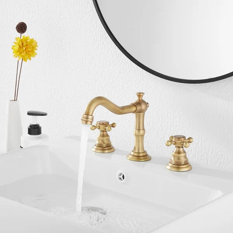 Widespread Faucet 2-Handle Bathroom Faucet with Drain Assembly