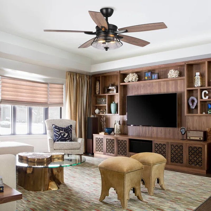 Gaspard 52'' Ceiling Fan with Light Kit
