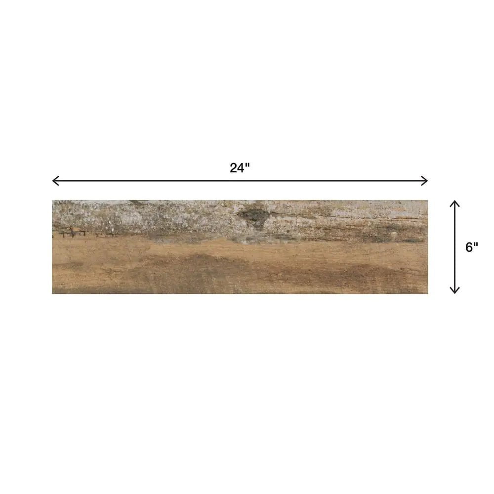 Montagna Wood Vintage Chic 6 In. X 24 In. Porcelain Floor and Wall Tile (14.53 Sq. Ft. / Case)