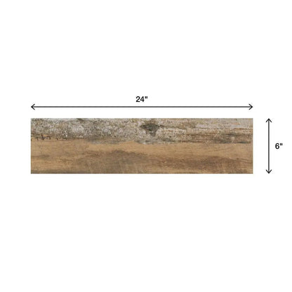 Montagna Wood Vintage Chic 6 In. X 24 In. Porcelain Floor and Wall Tile (14.53 Sq. Ft. / Case)