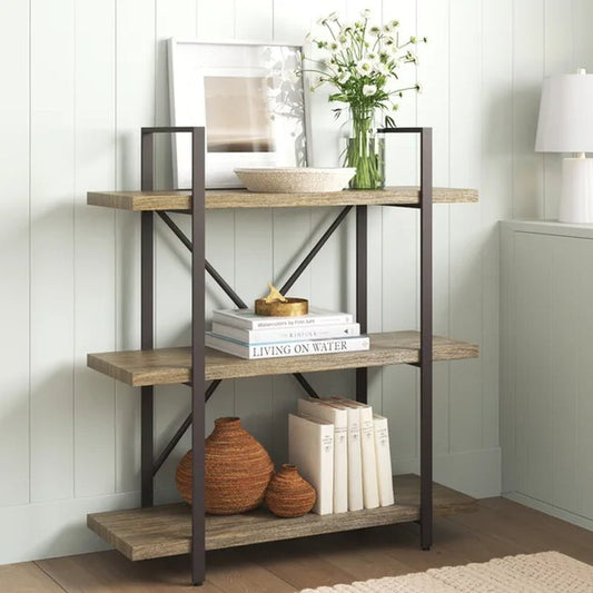 Cavallo 40'' H X 35.5'' W Iron Etagere Bookcase