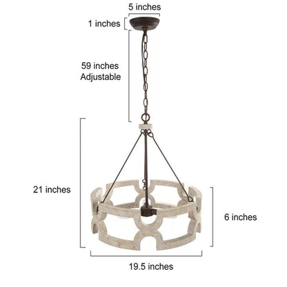 Clarkston 3 - Light Dimmable Drum Chandelier
