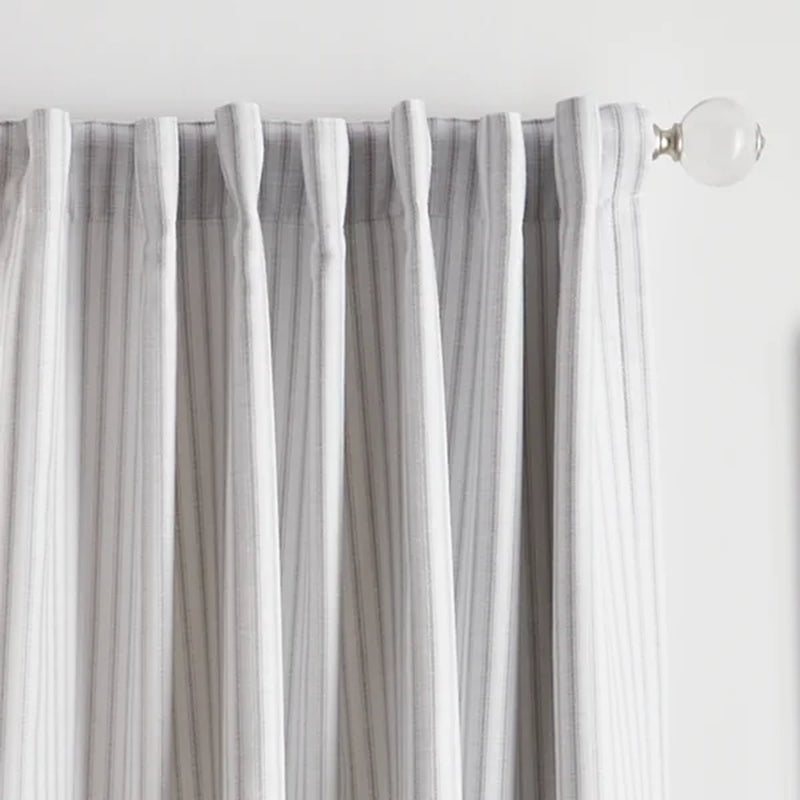 Cotton Blend Blackout Curtain Pair
