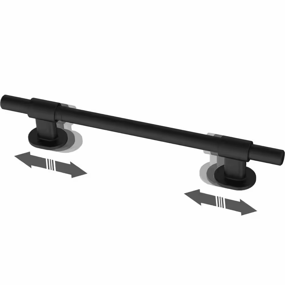 Francisco Adjusta-Pull(Tm) 1-3/8 - 6-5/16 In. (35-160 Mm) Matte Black Cabinet Drawer Pull (5-Pack)