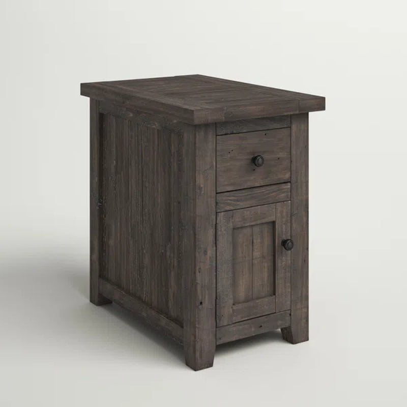 Westhoff 25'' Tall Solid Wood End Table with Storage