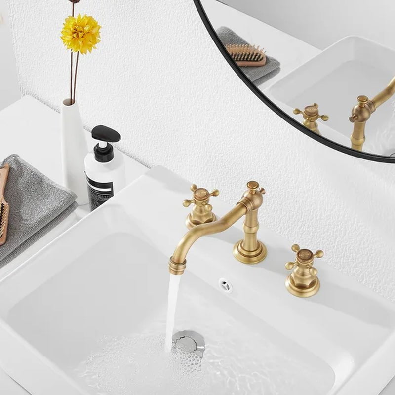 Widespread Faucet 2-Handle Bathroom Faucet with Drain Assembly