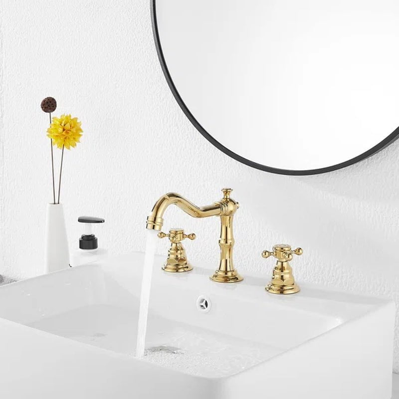 Widespread Faucet 2-Handle Bathroom Faucet with Drain Assembly