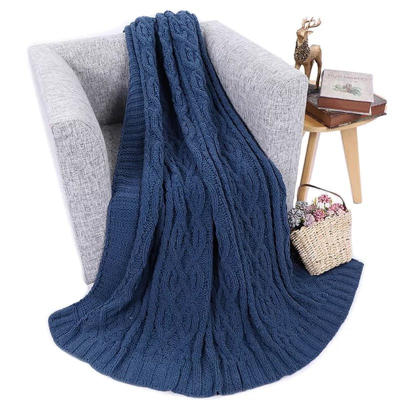 Davey Cable Knit Throw Blanket