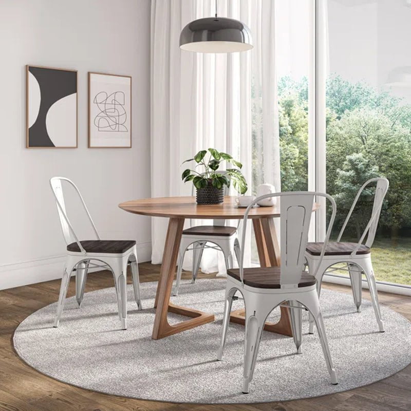 Linzy Slat Back Stacking Side Chair