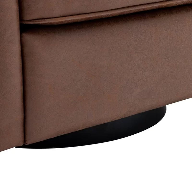 Kiersten Upholstered Swivel Barrel Chair