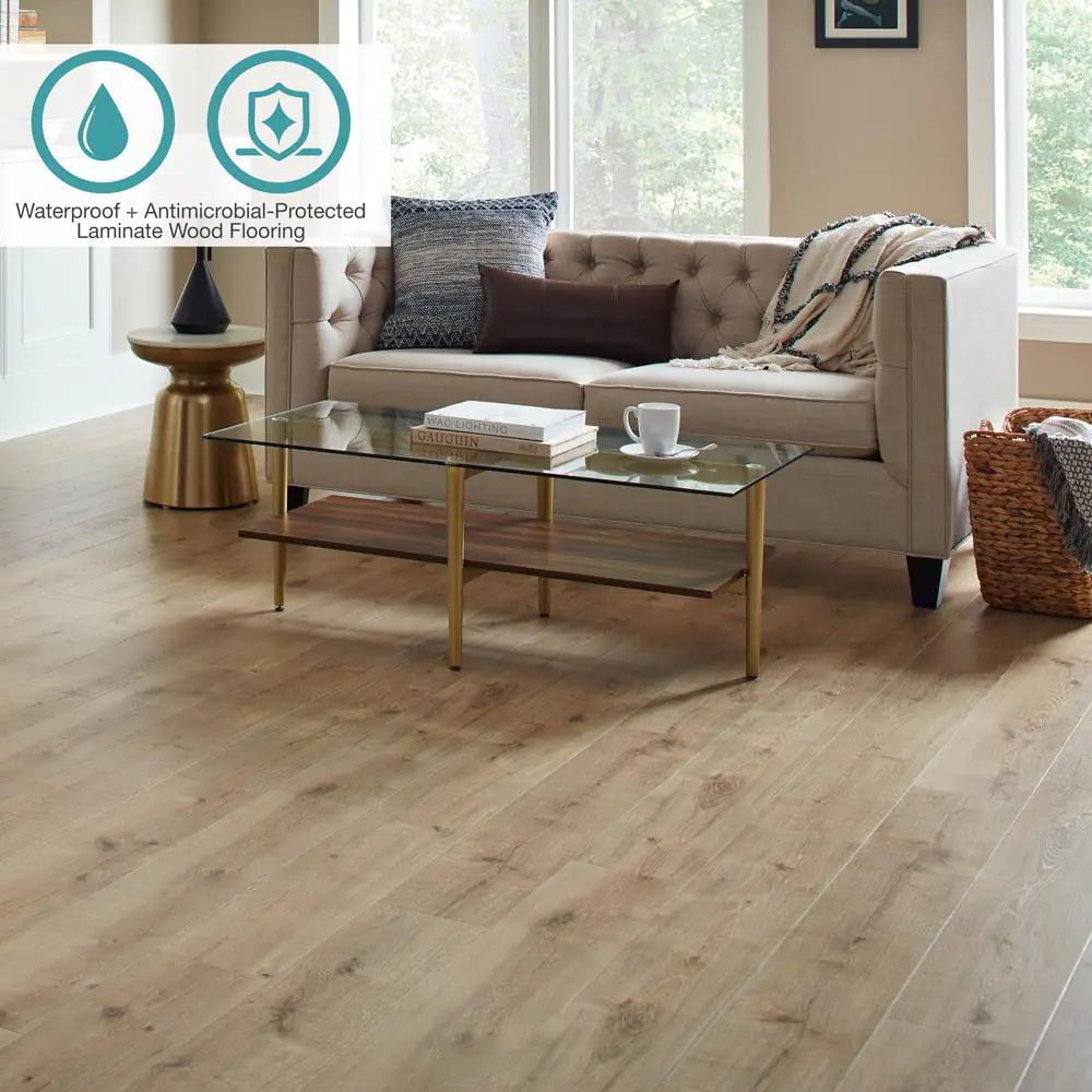 Defense+ Anderson Oak 14 Mm T X 7.5 In. W Waterproof Laminate Wood Flooring (17.2 Sqft/Case)