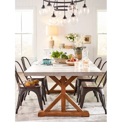 Collins Slat Back Stacking Side Chair in Gunmetal Gray/Brown