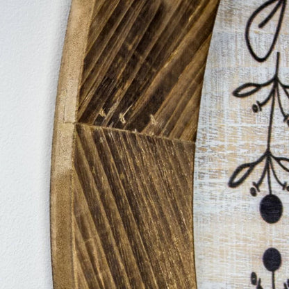 'Thankful Grateful Blessed' Inspirational Print on Wood Farmhouse Wall Decor