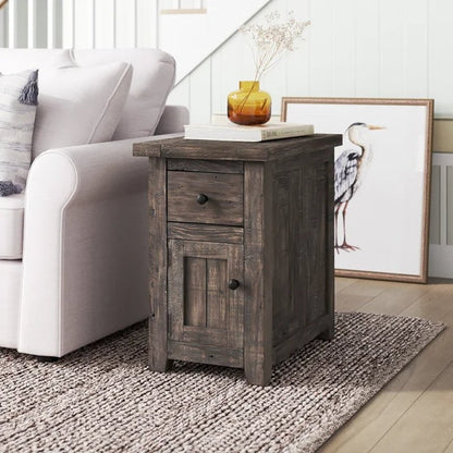 Westhoff 25'' Tall Solid Wood End Table with Storage