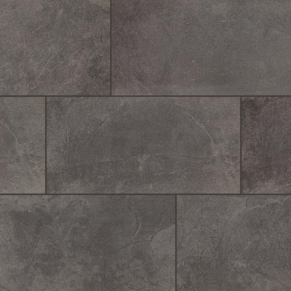 Cascade Ridge 24 In. X 12 In. Slate Ceramic Floor and Wall Tile (15.04 Sq. Ft. / Case)