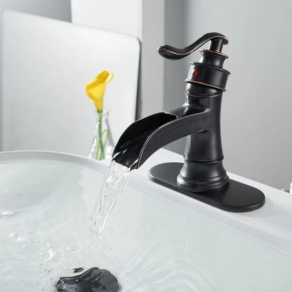 Single Hole Faucet Single-Handle Bathroom Faucet with Drain Assembly