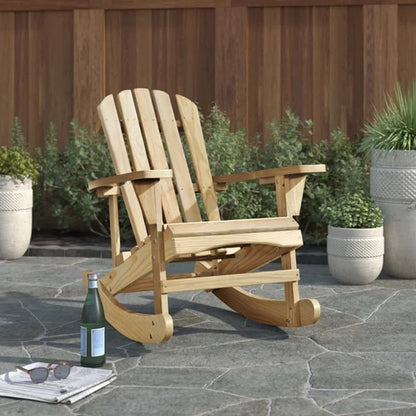 Bessy Wood Rocking Adirondack Chair