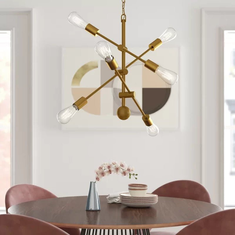 Signorelli 6 - Light Dimmable Sputnik Modern Linear Chandelier