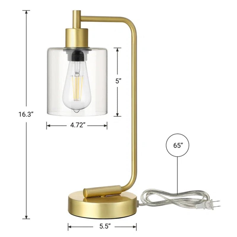 Cloutier Metal USB Table Lamp