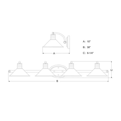 Tamar 4 - Light Dimmable Vanity Light