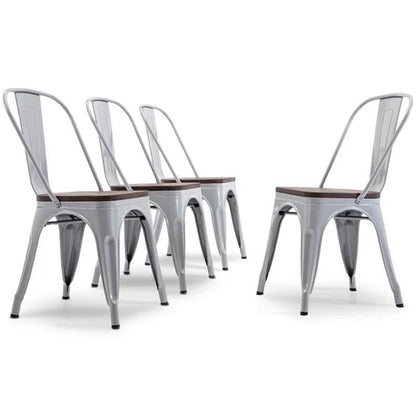 Linzy Slat Back Stacking Side Chair