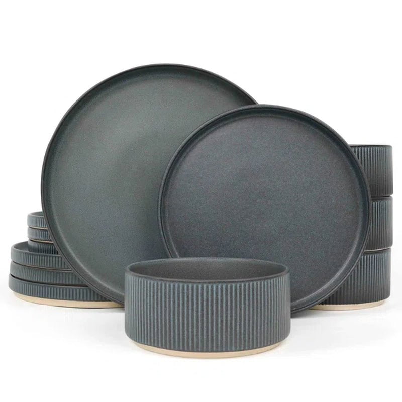Paytan Stoneware Dinnerware Set - Service for 4