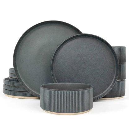 Paytan Stoneware Dinnerware Set - Service for 4