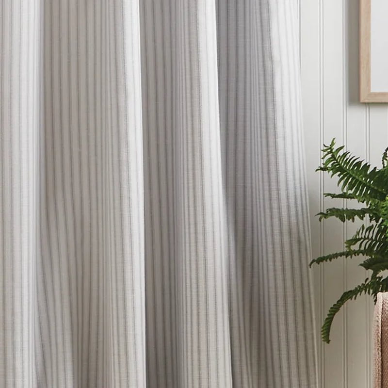 Cotton Blend Blackout Curtain Pair