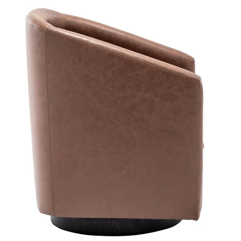 Kiersten Upholstered Swivel Barrel Chair