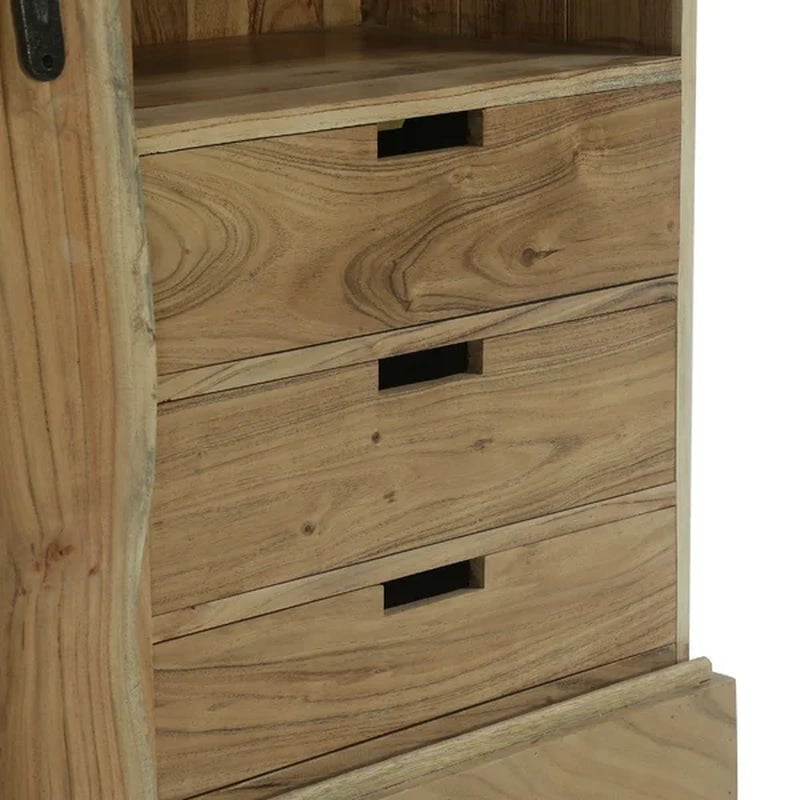 Laymon 35'' Tall Solid Wood 1 - Door Accent Cabinet