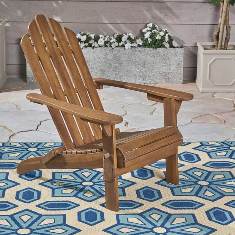 Mobley Solid Wood Folding Adirondack Chair