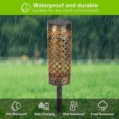 Brass Low Voltage Solar Powered Integrated LED Metal Pathway Light Pack